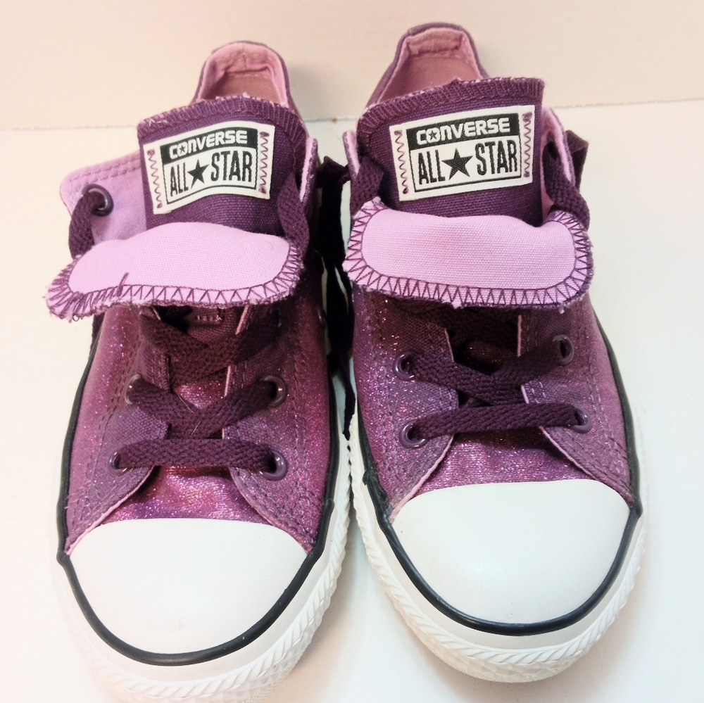 CONVERSE ALL STAR DOUBLE TONGUE GLIMMER SNEAKERS - Picture 1 of 9